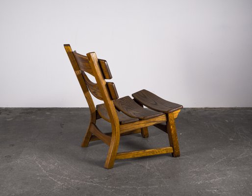 Brutalist Chair in Oak by Dittmann & Co for Awa Radbound, 1960s-VLO-1029718