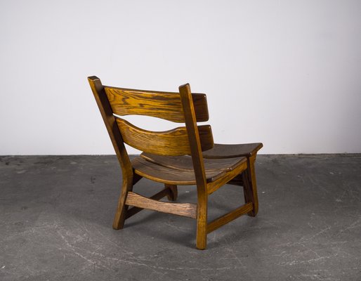 Brutalist Chair in Oak by Dittmann & Co for Awa Radbound, 1960s-VLO-1029721