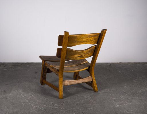 Brutalist Chair in Oak by Dittmann & Co for Awa Radbound, 1960s-VLO-1029718