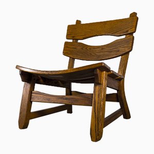 Brutalist Chair in Oak by Dittmann & Co for Awa Radbound, 1960s-VLO-1029718