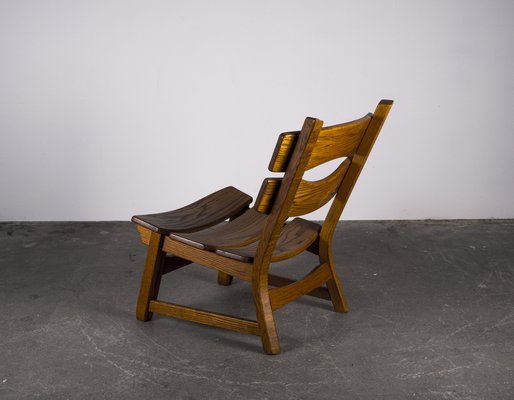 Brutalist Chair in Oak by Dittmann & Co fort Awa Radbound, 1960s-VLO-1029720