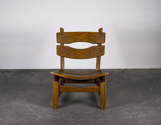 Brutalist Chair in Oak by Dittmann & Co fort Awa Radbound, 1960s-VLO-1029720