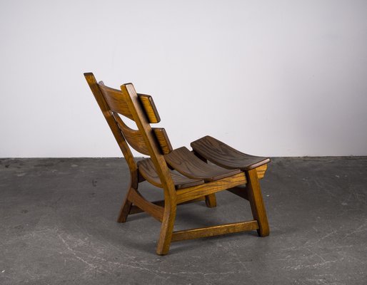 Brutalist Chair in Oak by Dittmann & Co fort Awa Radbound, 1960s-VLO-1029720