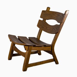 Brutalist Chair in Oak by Dittmann & Co fort Awa Radbound, 1960s-VLO-1029720