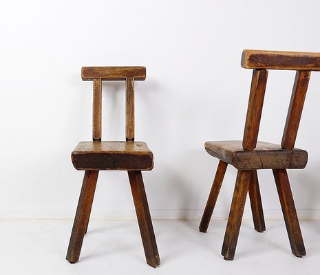 Brutalist Chairs attributed to Mobichalet, Belgium, 1960s, Set of 4-JG-1777676