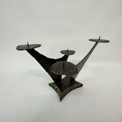 Brutalist Church Bronze Candleholder, 1970s-BGP-1720227