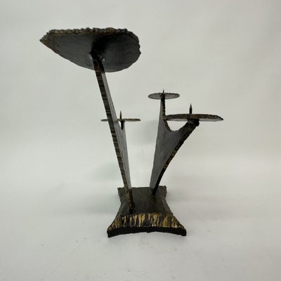 Brutalist Church Bronze Candleholder, 1970s-BGP-1720227