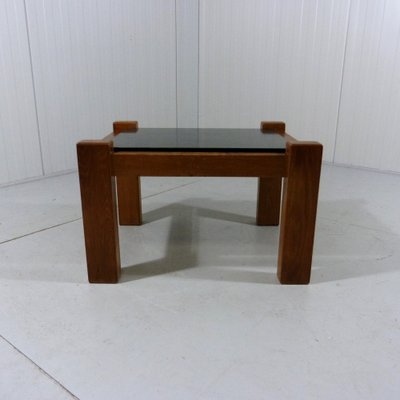 Brutalist Coffee Table in Oak & Natural Stone, 1970s-TU-1801283