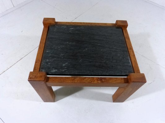 Brutalist Coffee Table in Oak & Natural Stone, 1970s-TU-1801283