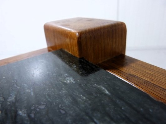 Brutalist Coffee Table in Oak & Natural Stone, 1970s-TU-1801283