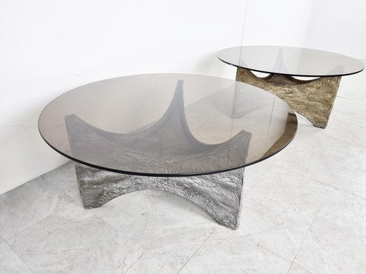 Brutalist Coffee Tables, 1970s, Set of 2-IRH-1326751