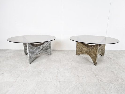 Brutalist Coffee Tables, 1970s, Set of 2-IRH-1326751