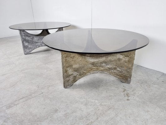 Brutalist Coffee Tables, 1970s, Set of 2-IRH-1326751