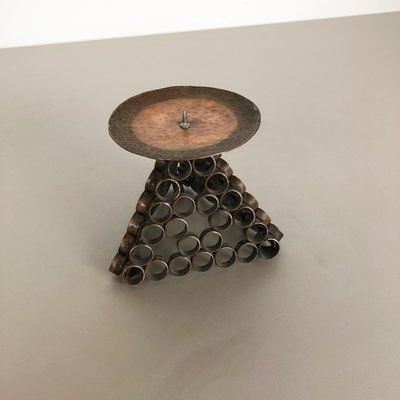 Brutalist Copper Candleholder, Austria, 1950-QZ-1133563