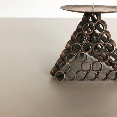 Brutalist Copper Candleholder, Austria, 1950-QZ-1133563