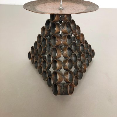 Brutalist Copper Candleholder, Austria, 1950-QZ-1133563