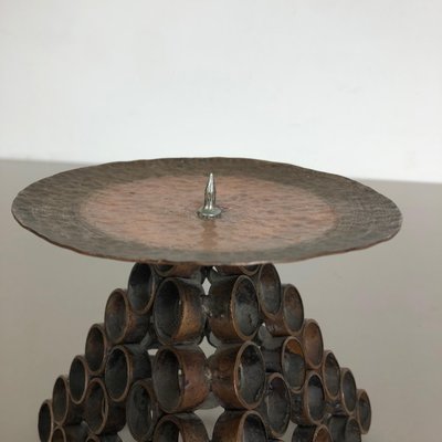 Brutalist Copper Candleholder, Austria, 1950-QZ-1133563