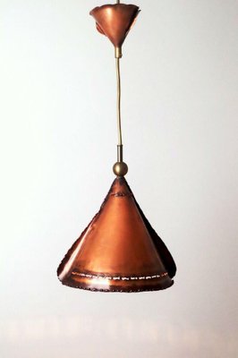 Brutalist Copper Pendant Lamp, 1960s-ESB-1376869