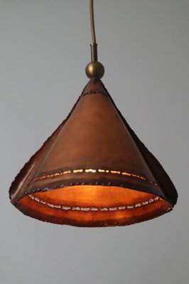 Brutalist Copper Pendant Lamp, 1960s-ESB-1376869