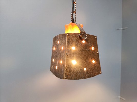 Brutalist Copper Pendant Light, 1970s-IRH-2035931