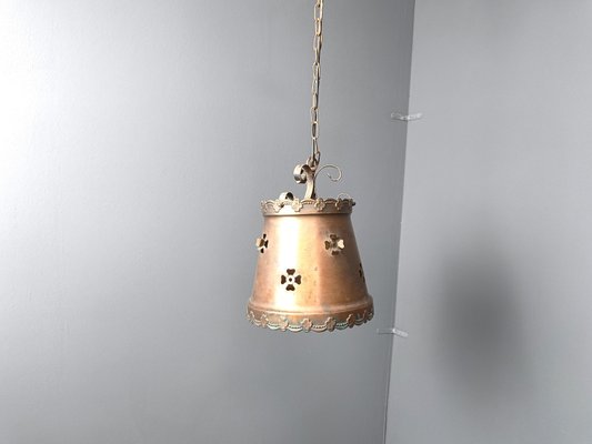 Brutalist Copper Pendant Light, 1970s-IRH-2035918