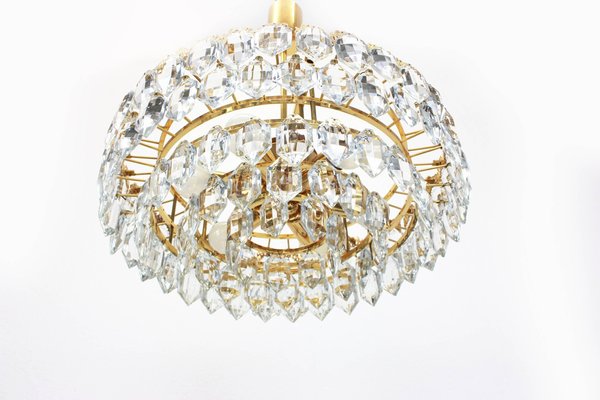 Brutalist Crystal Glass Chandelier from Bakalowits, Austria, 1960s-UGR-1085990