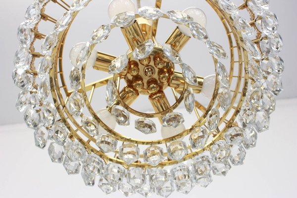 Brutalist Crystal Glass Chandelier from Bakalowits, Austria, 1960s-UGR-1085990