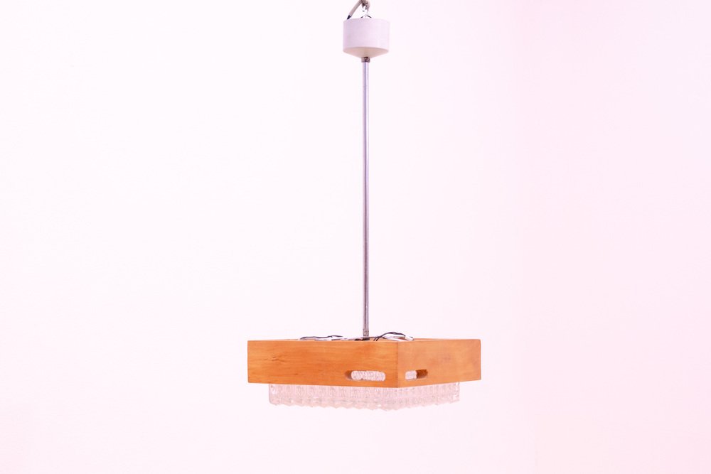 Brutalist Czechoslovakian Pendant Lamp, 1970s