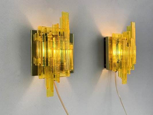 Brutalist Danish Wall Lamps by Claus Bolby for Cebo Industri, 1970s, Set of 2-ZM-1641161