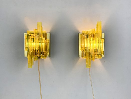 Brutalist Danish Wall Lamps by Claus Bolby for Cebo Industri, 1970s, Set of 2-ZM-1641161