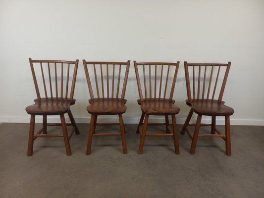 Brutalist Dining Chairs, 1950s, Set of 4-TUK-2018461