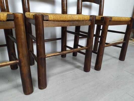 Brutalist Dining Chairs, 1950s, Set of 4-EAD-1742695