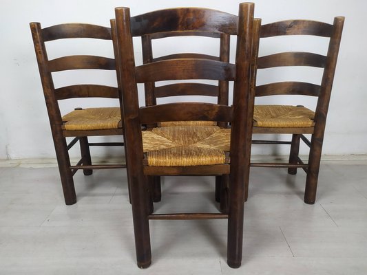 Brutalist Dining Chairs, 1950s, Set of 4-EAD-1742695