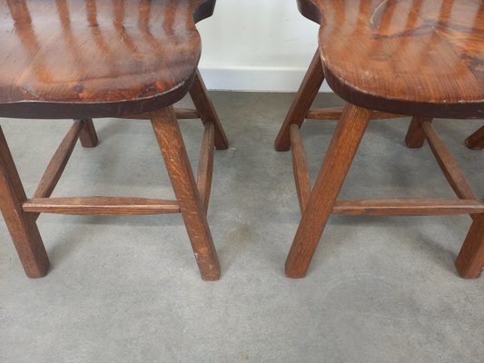 Brutalist Dining Chairs, 1950s, Set of 4-TUK-2018461