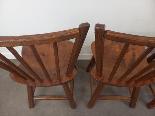 Brutalist Dining Chairs, 1950s, Set of 4-TUK-2018461