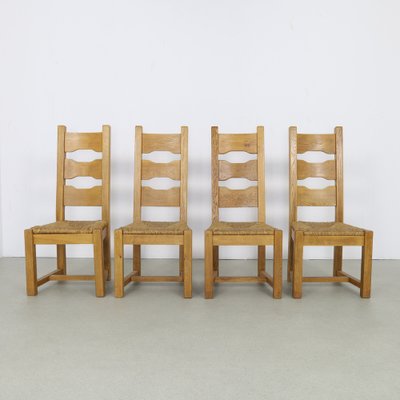 Brutalist Dining Chairs, 1970s, Set of 4-RZV-1725136