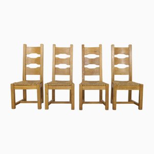 Brutalist Dining Chairs, 1970s, Set of 4-RZV-1725136