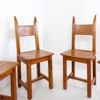 Brutalist Dining Chairs, 1970s, Set of 6-JG-1797704