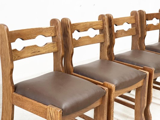 Brutalist Dining Chairs, 1980s, Set of 6-XLH-1773802