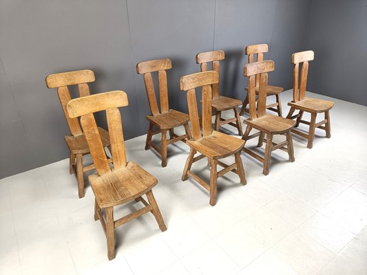 Brutalist Dining Chairs by Depuydt, 1960s, Set of 8-IRH-2032278