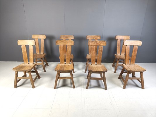 Brutalist Dining Chairs by Depuydt, 1960s, Set of 8-IRH-2032278