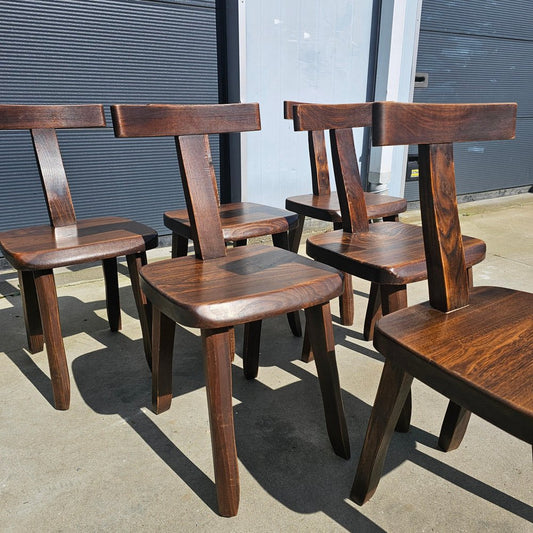 Brutalist Dining Chairs, Finland, 1965, Set of 6