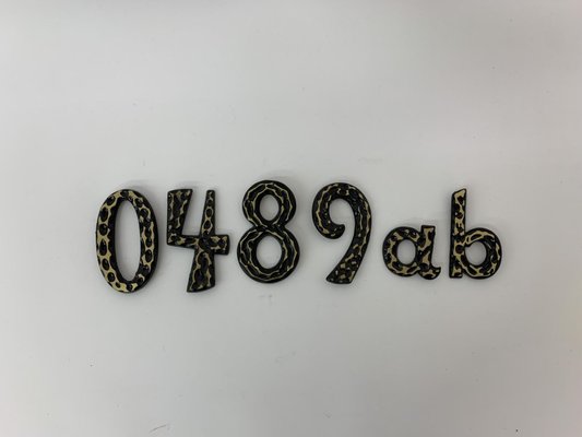 Brutalist Door Numbers Letters, 1970s-BGP-1325260