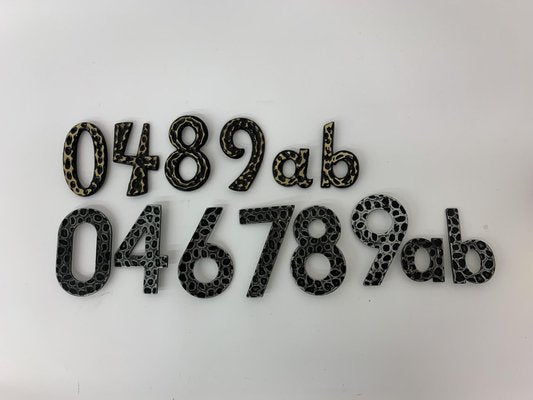 Brutalist Door Numbers Letters, 1970s-BGP-1325260