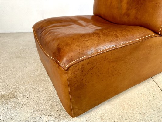 Brutalist Ds-15 Leather Lounge Chair from de Sede, Switzerland, 1970s-JP-1773167