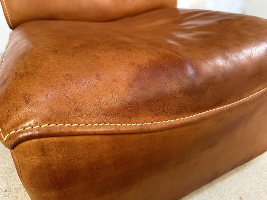 Brutalist Ds-15 Leather Lounge Chair from de Sede, Switzerland, 1970s-JP-1773167