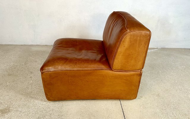 Brutalist Ds-15 Leather Lounge Chair from de Sede, Switzerland, 1970s-JP-1773167