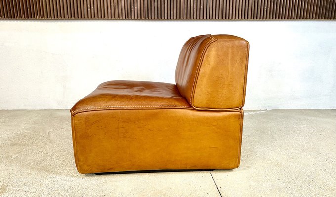 Brutalist Ds-15 Leather Lounge Chair from de Sede, Switzerland, 1970s-JP-1773167