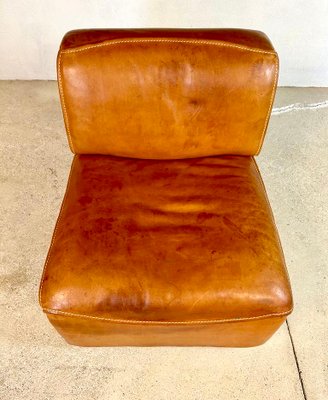 Brutalist Ds-15 Leather Lounge Chair from de Sede, Switzerland, 1970s-JP-1773167