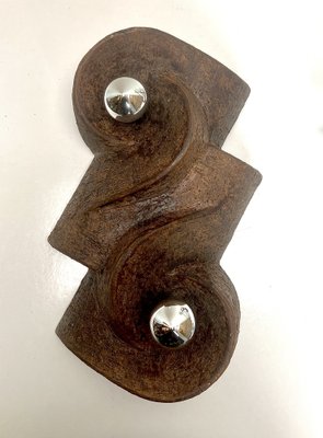 Brutalist Dutch Ceramic Wall Light Sconce, 1970s-WZZ-1453573